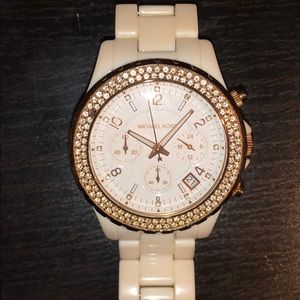 Michael Kors Women's Whitw/Gold Watch